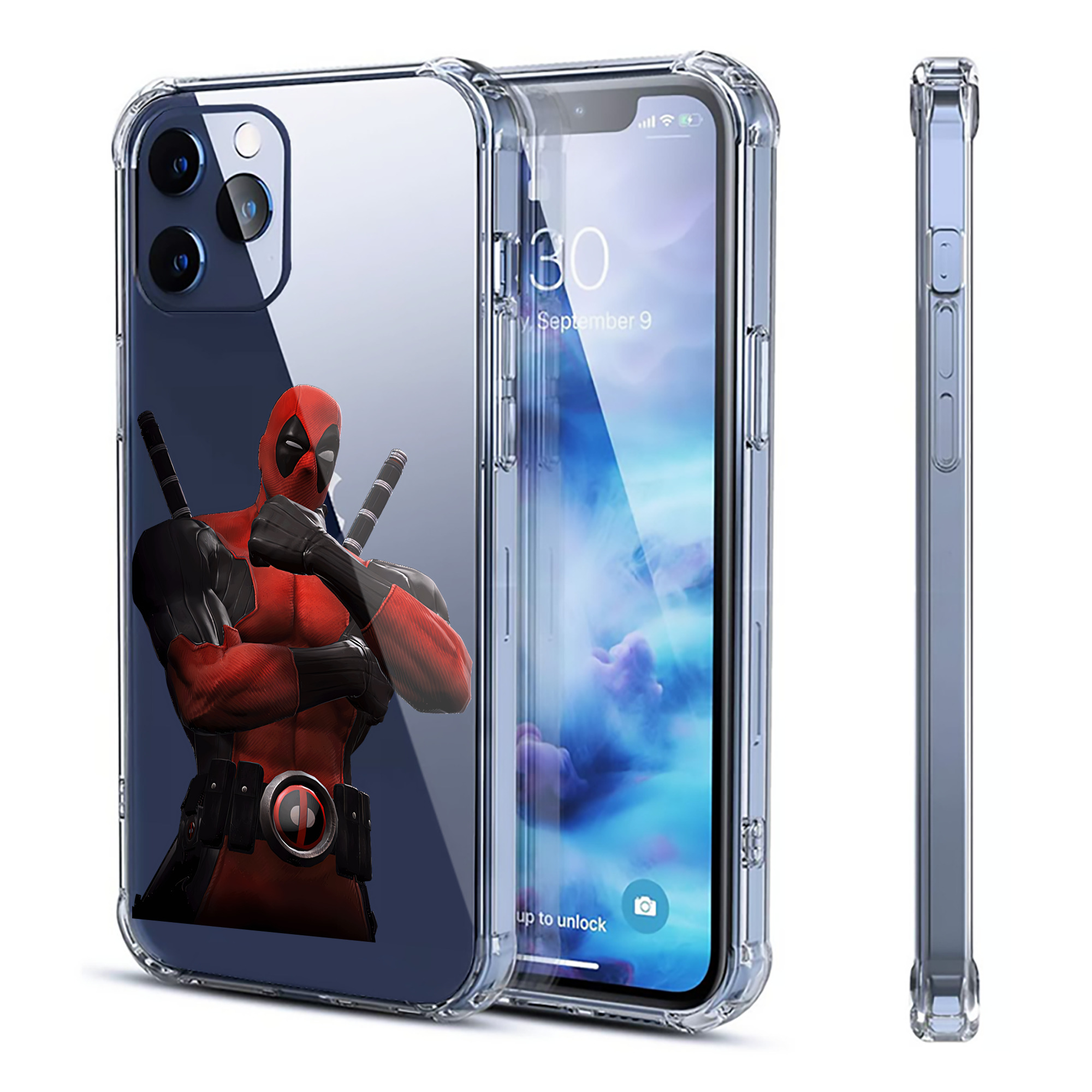 （画像用） Deadpool デッドプール 【iPhone 12シリーズ対応】透明スマホケース（クリアソフトケース）